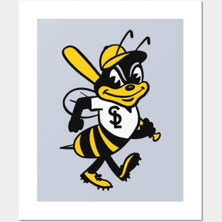 Salt Lake Bees - Retro Bee Mascot Posters and Art